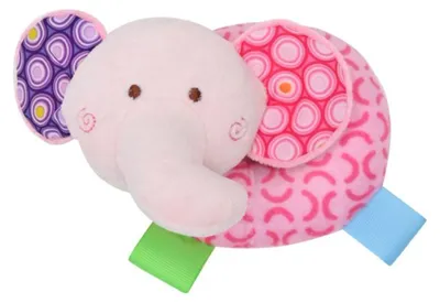 Image de Lorelli Baby hochet animaux, hochet en peluche, couleurs vives, dès la naissance rose