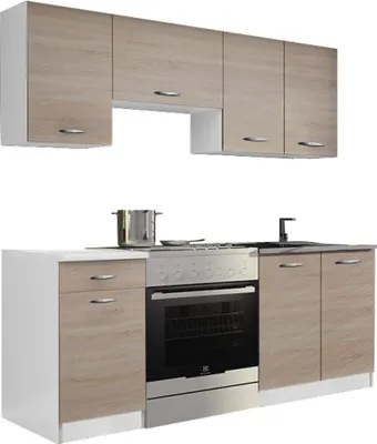 Produktbild von Kondela Küchenzeile Apart New 180 - Eiche Sonoma / Weiß