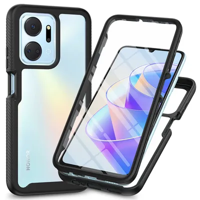 Obrázek produktu pro Pouzdro pro Honor X7A, nárazník s vestavěnou ochranou displeje 360° celotělové ochranné pouzdro černé
