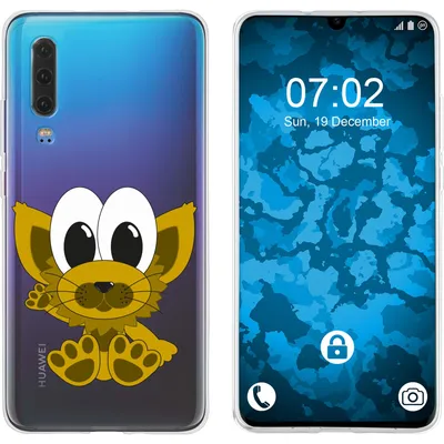 Produktbild von PhoneNatic Case kompatibel mit Huawei P30 Silikon-Hülle Cutiemals M7