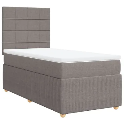 Produktbild von Boxspringbett mit Matratze Taupe 80x200 cm Stoff