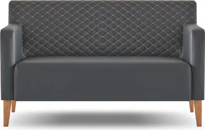 Produktbild von Arbeitszimmer-Set 4tlg Schwarz 2-Sitzer 2x Sessel Braun Couchtisch