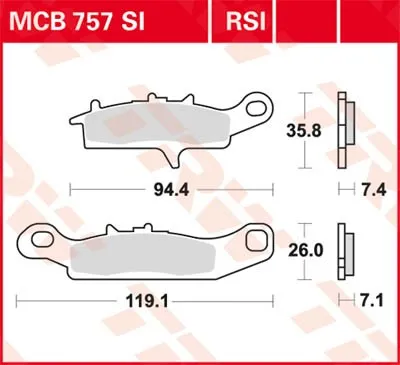 Immagine prodotto di TRW Pastiglia freno Trw Sinter Mcb 757 Si