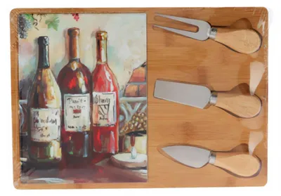 Image de Plateau à fromage avec set de couteaux, 30 x 21 cm