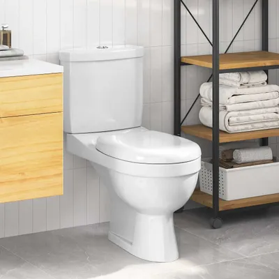 Produktbild von vidaXL Toilette mit Spülkasten Weiß