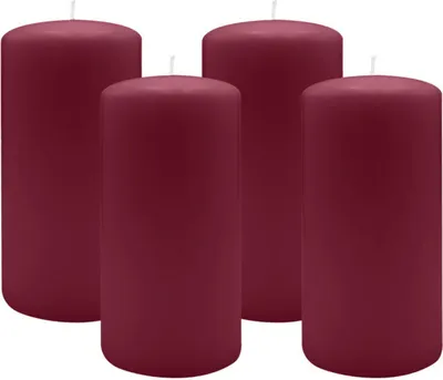 Produktbild von 2er Set Adventskranzkerzen Bordeaux Ø 100 x 250 mm