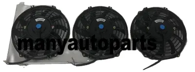 Productafbeelding van Radiateurbehuizing met ventilatoren, aluminium, 6,5 kg, compatibel met Jeep Cherokee XJ, compatibel met Jeep Comanche, directe montage