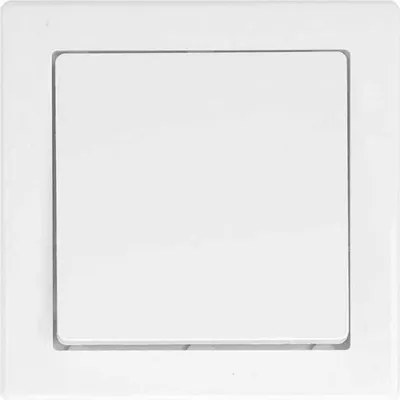 Image de Interrupteur à bougie unique encastré 7x7cm blanc