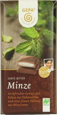 Produktbild von Gepa Zartbitter Minze 100g