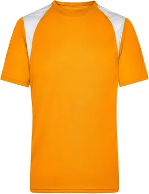 Produktbild von Men's Running-T Atmungsaktives Laufshirt orange/white, Gr. M