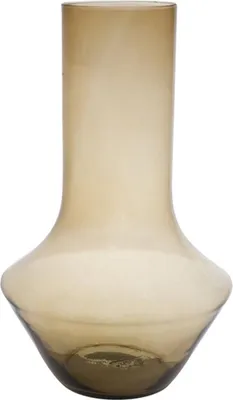 Produktbild von INNA-Glas Blumenvase Enedina aus Glas, recycelt, orange-braun-klar, 30 cm, Ø 19 cm - Design Vase