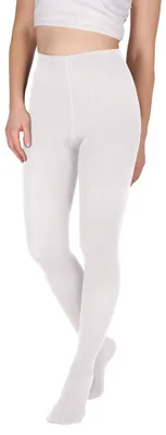 Imagen del producto de sesto senso: medias para mujer, color blanco, diseño multicolor, 80 den, opacas, microfibra, talla XL, color blanco