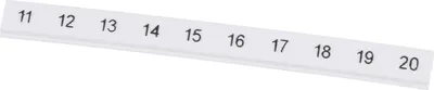 Immagine prodotto di Phoenix Contact, strisce di marcatura, confezione da 10 pezzi, per etichette ZBF 6 LGS, con numeri progressivi, materiale: poliammide (PA), colore: bianco