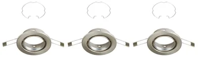 Immagine prodotto di Luce da incasso LED BRILONER LEUCHTEN RENG, IP23, nichel opaco, metallo, incl., 3x GU10, set di 3, Ø 8,6 cm