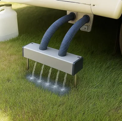Immagine prodotto di Kit di tubi flessibili grigi per lo scarico delle acque reflue, ideale per camper e caravan