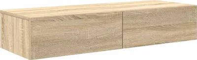 Produktbild von vidaXL Wandregal mit Schubladen Sonoma-Eiche 100x36x19cm Holzwerkstoff