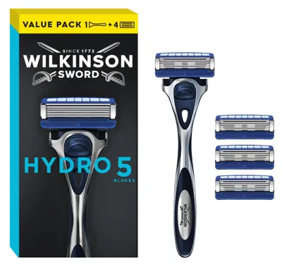 Produktbild von Wilkinson Sword Hydro 5 Rasierer +4 Rasierklingen für Männer