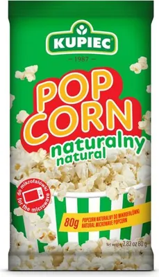 Zdjęcie produktu dla Popcorn solony Kupiec do mikrofalówki 80 g