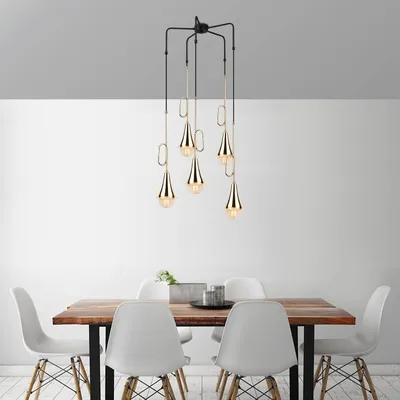 Produktbild von Opviq, Sarmal- Sarmal OPV, Schwarz,Gold, Kronleuchter, Metallkörper