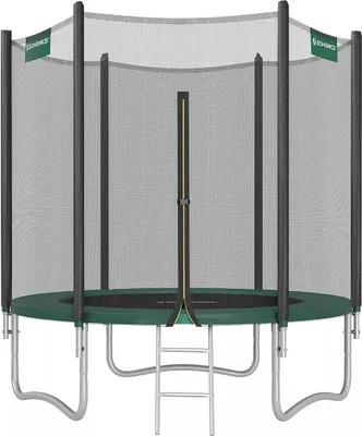 Produktbild von In And OutdoorMatch Trampolin Cordia - 183 cm grün - mit Sicherheitsnetz & Leiter - bis 100 kg belastbar