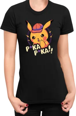 Obrázek produktu pro Dámské Tričko Japan Manga Anime Comics Pokemon 032, Lady L / Černá