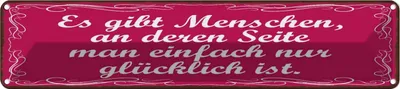 Produktbild von vianmo Blechschild 10x46 cm Gibt Menschen einfach glücklich Spruch Zitat