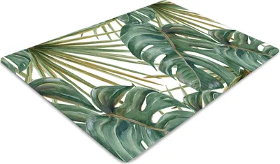 Produktbild von Stuhlunterlage Bürostuhlunterlage 120 cm x 90 cm Bodenmatte Bürostuhlunterlage - Exotische Pflanzen