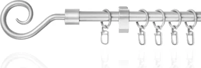 Produktbild von Gardinenstange Kringel, 16 mm, ausziehbar 130 - 240 cm Silber