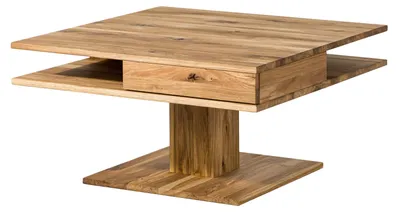 Produktbild von MASSIVMOEBEL24.DE Couchtisch Wildeiche 85x85x45 natur geölt WIEN #200