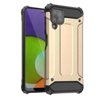 Produktbild von Hybrid Armor gepanzerte Hybrid-Hülle Samsung Galaxy A22 4G Gold
