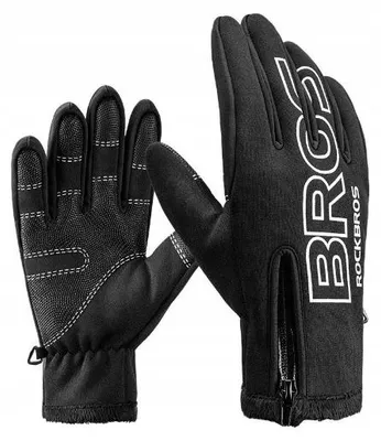 Produktbild von Rockbros Fahrradhandschuhe lange Finger warm S091-4BK