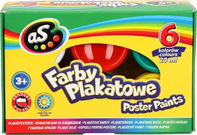 Obrázok produktu pre Farby plakatowe 6 kolorów po 20 ml