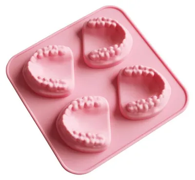 Produktbild von Eiswürfelform in Zahnform, Silikon-Eiswürfelform für Gebiss-Eiswürfel, lustiges Scherzgeschenk für Zahnarztpartys