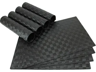 Produktbild von Tischset MODERN schwarz 8er Tischunterlage als Tischdeko