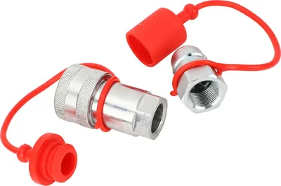 Image de Raccord rapide hydraulique NPT3/4" en acier trempé avec filetage intérieur et extérieur pour ISO5675