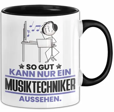 Produktbild von Musiktechniker Geschenk Tasse So Gut Kann Nur Ein Musiktechniker Aussehen Geschenkidee Kaffee-Becher (Schwarz)