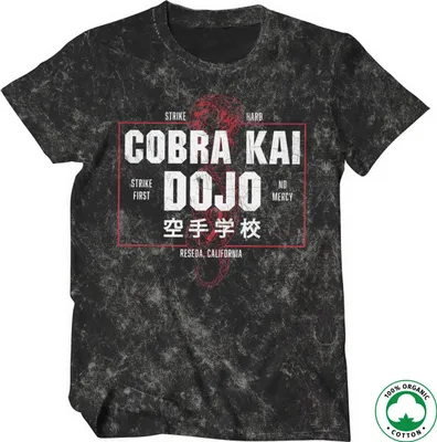 Produktbild von Cobra Kai Dojo Organic T-Shirt - XX-Large - VintageWhite