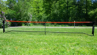 Produktbild von CARRINGTON® Fußballtennis Set aus Aluminium 6x1,1 m für Innen- und Außenbereich - Perfekt für das Fußballtraining