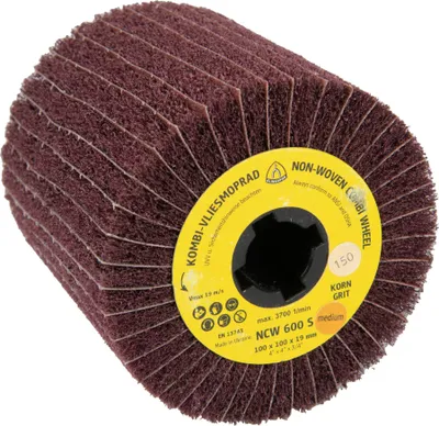 Obrázek produktu pro Klingspor Brusný mopovací kotouč NCW 600 100 x 100 x 19 mm, zrnitost 180 Brusné rouno a brusná tkanina - 258908