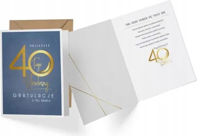 Produktbild von Geburtstagskarte zum 40. Geburtstag V-011