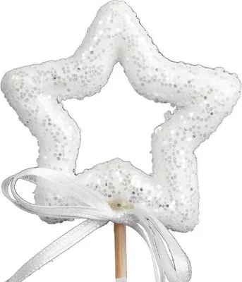 Image de Ornement de Noël ÉTOILE SUR PIKU 26 cm BLANC