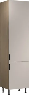 Produktbild von Küche Hochschrank 60 cm Küchenblock Küchenschrank Küchenzeile, Sorento D60RWN Beige/Eiche