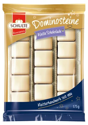 Produktbild von Schulte Dominosteine Weiße Schokolade 175g