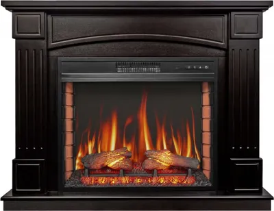 Produktbild von Casa Padrino Barock LED Elektrokamin Schwarz 114 x 34 x H. 90,3 cm