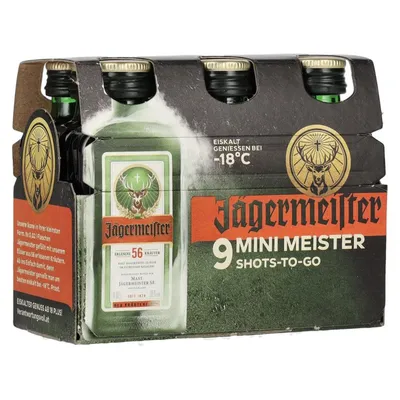 Obrázek produktu pro Jägermeister Mini Meister Shots To Go Vychutnejte si ledově chladné 9x20ml
