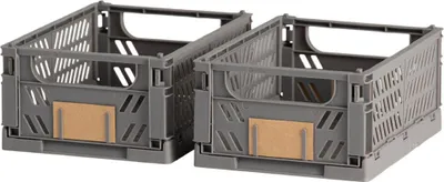 Obrázek produktu pro Sada stohovatelných organizérů Tmavě šedá 25 x 16,5 x 10 cm