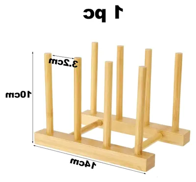 Produktbild von 1 Stück Abtropfgestell aus Holz mit 3 Fächern