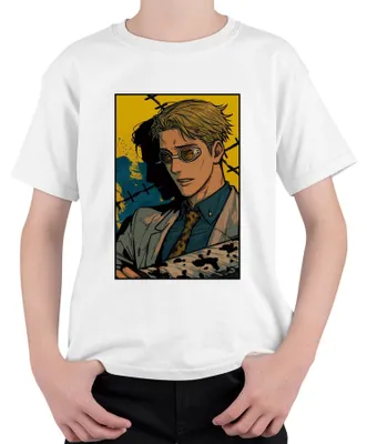 Imagen del producto de Camiseta para niños, uni, con diseño de manga, gafas de aviador, traje, corbata, estilo anime, color , talla 116