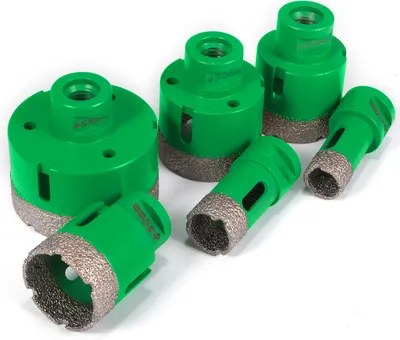Produktbild von VEVOR Diamant Lochsäge 20, 25, 40, 50, 68 mm, Fliesenbohrer Lochsäge M14 Gewinde, Diamantbohrer 60 mm Bohrerlänge, Glasbohrer mit 6 Bohrern, Werkzeugkasten, Folienschweißgerät für Fliesen, Granit