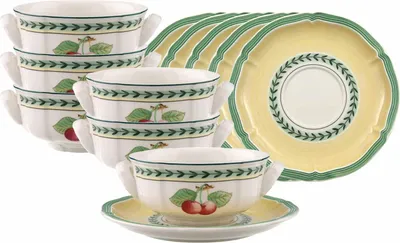 Produktbild von Villeroy & Boch French Garden Fleurence Suppentasse mit Untertasse 240 ml 6er Set